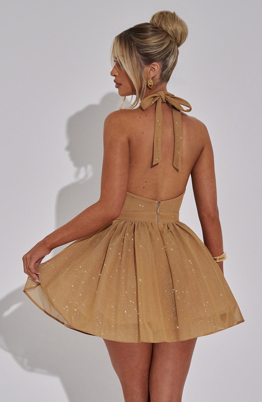 Mini sukienka Pippa - Złoty połysk