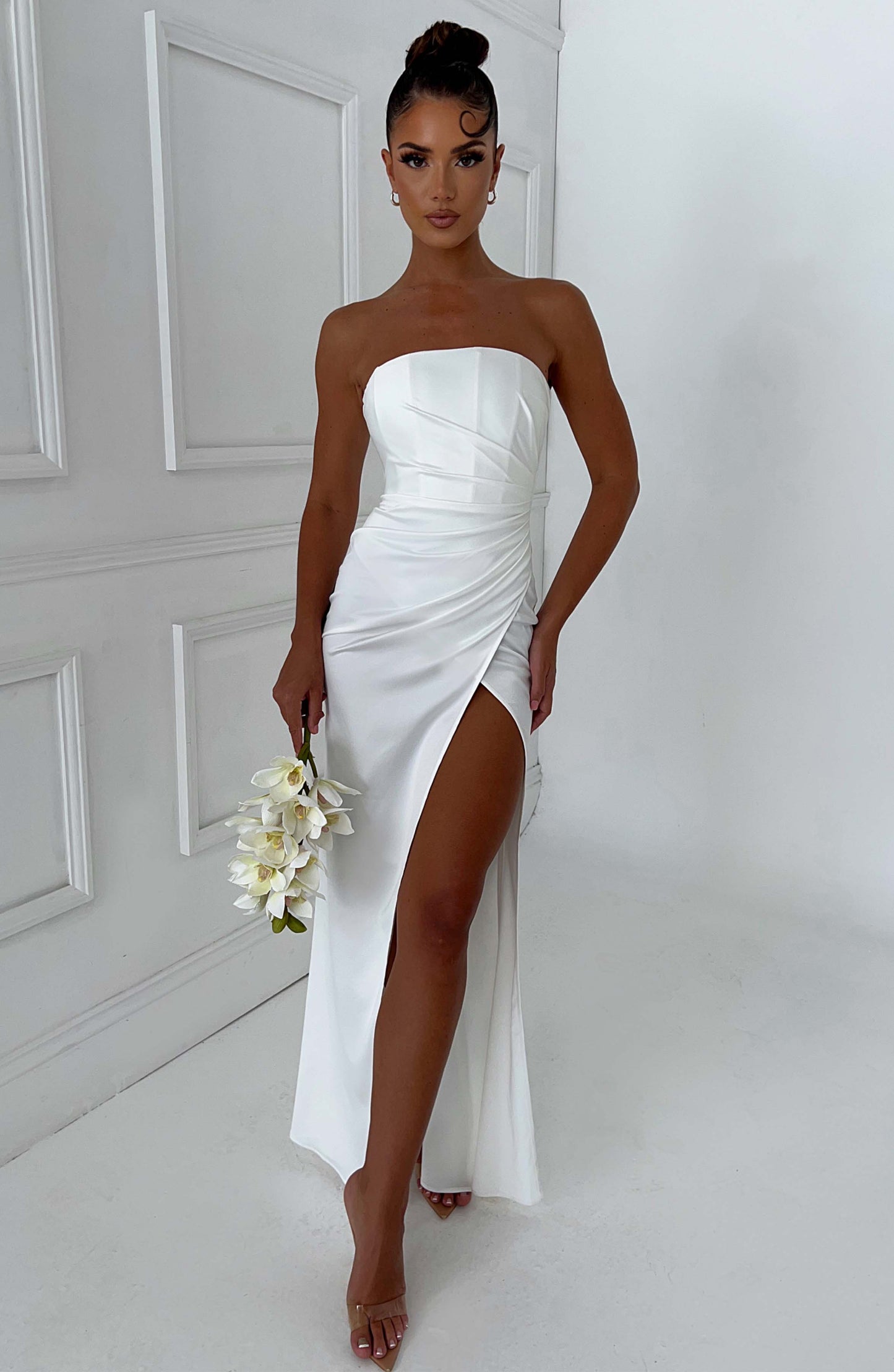 Sukienka maxi Safiya - Kość słoniowa