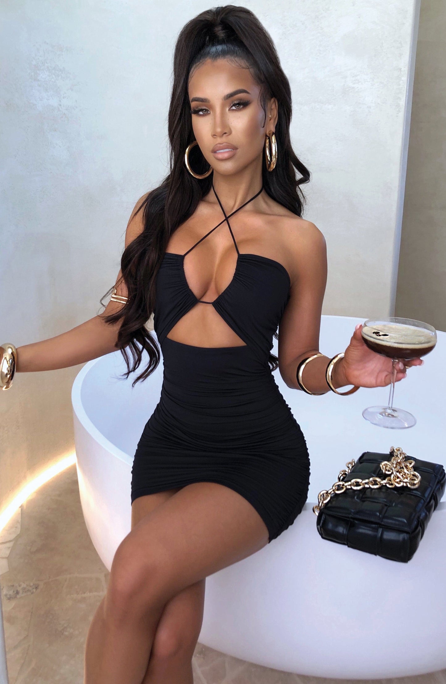 Mini sukienka Sara - Czarna