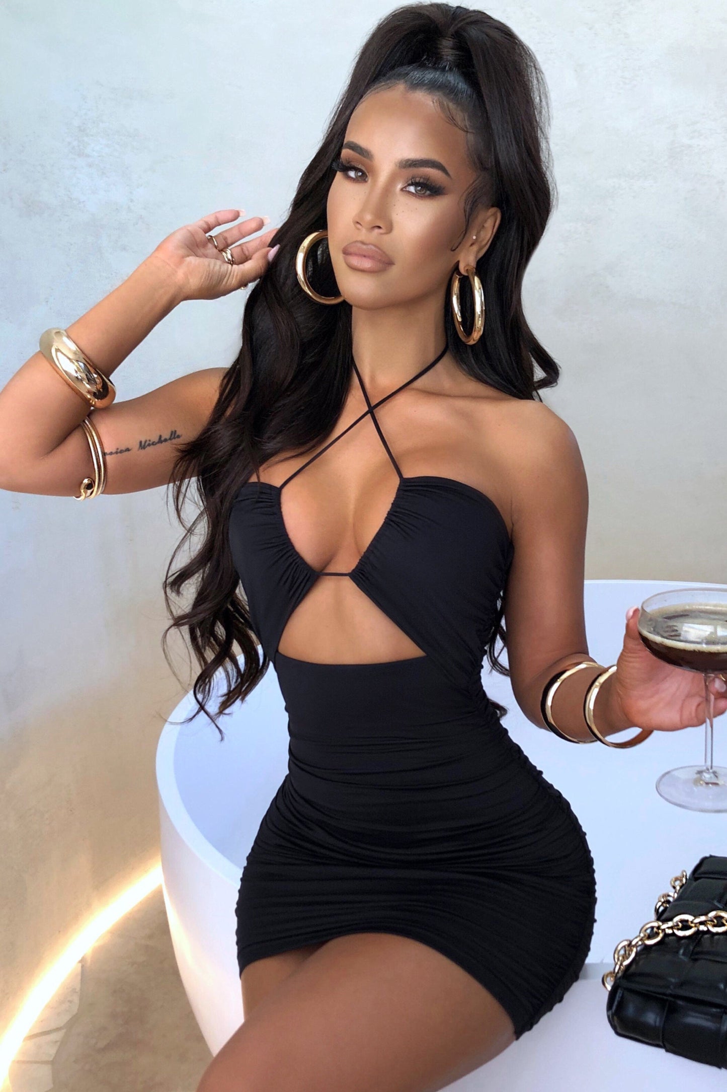 Mini sukienka Sara - Czarna