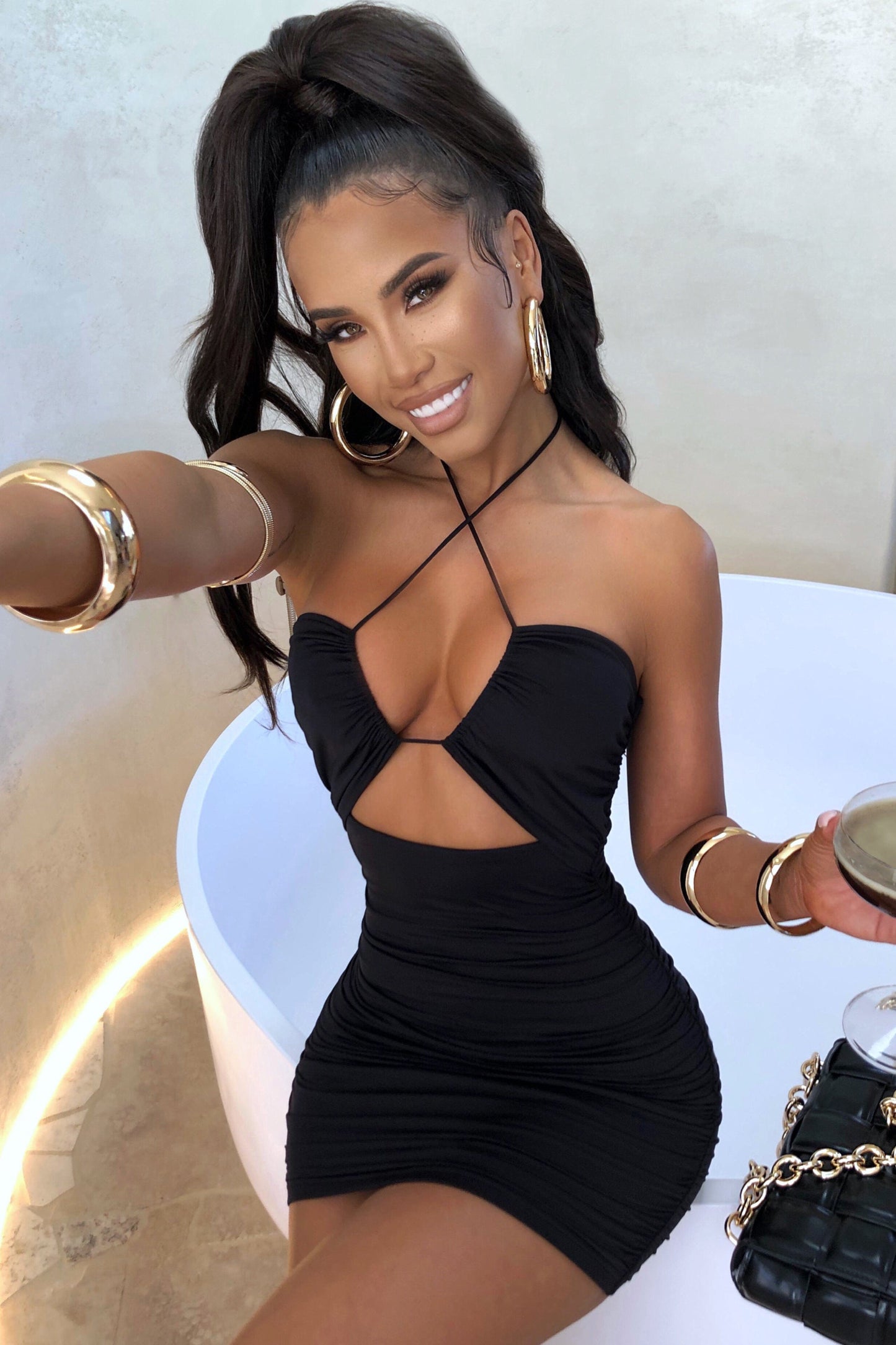 Mini sukienka Sara - Czarna