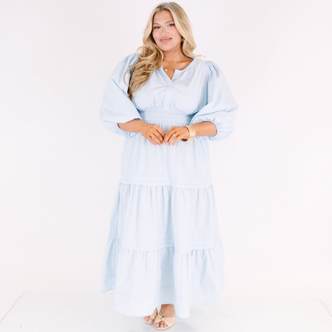 El Vestido de Elección Clara, Azul Bebé