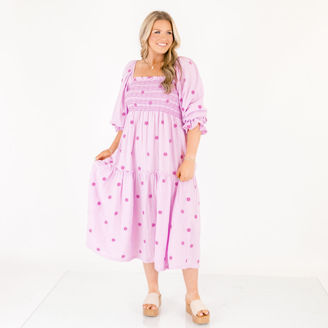 Vestido Maravilla de Flores Silvestres, Lila