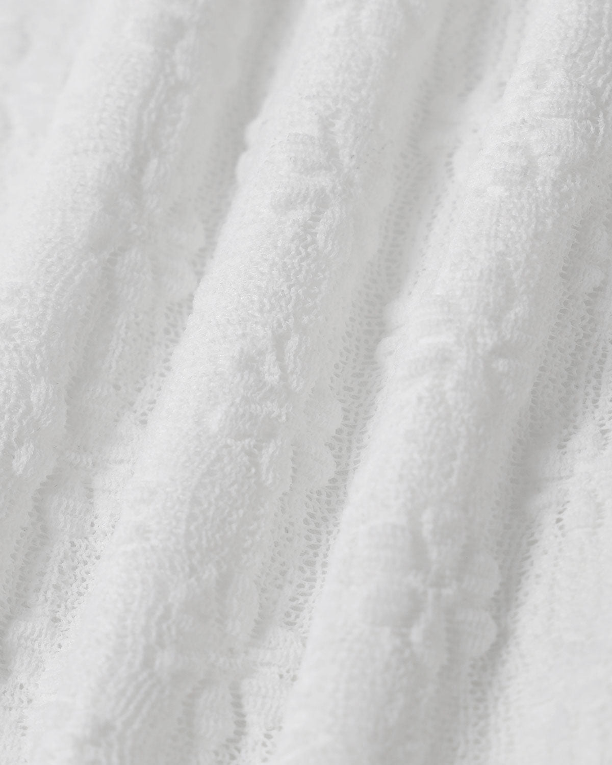 Falda Midi Sirena Jacquard Blanca