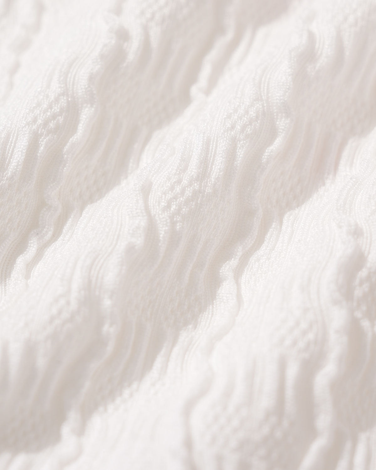 Cuerpo Entero Blanco Texturizado con Corte