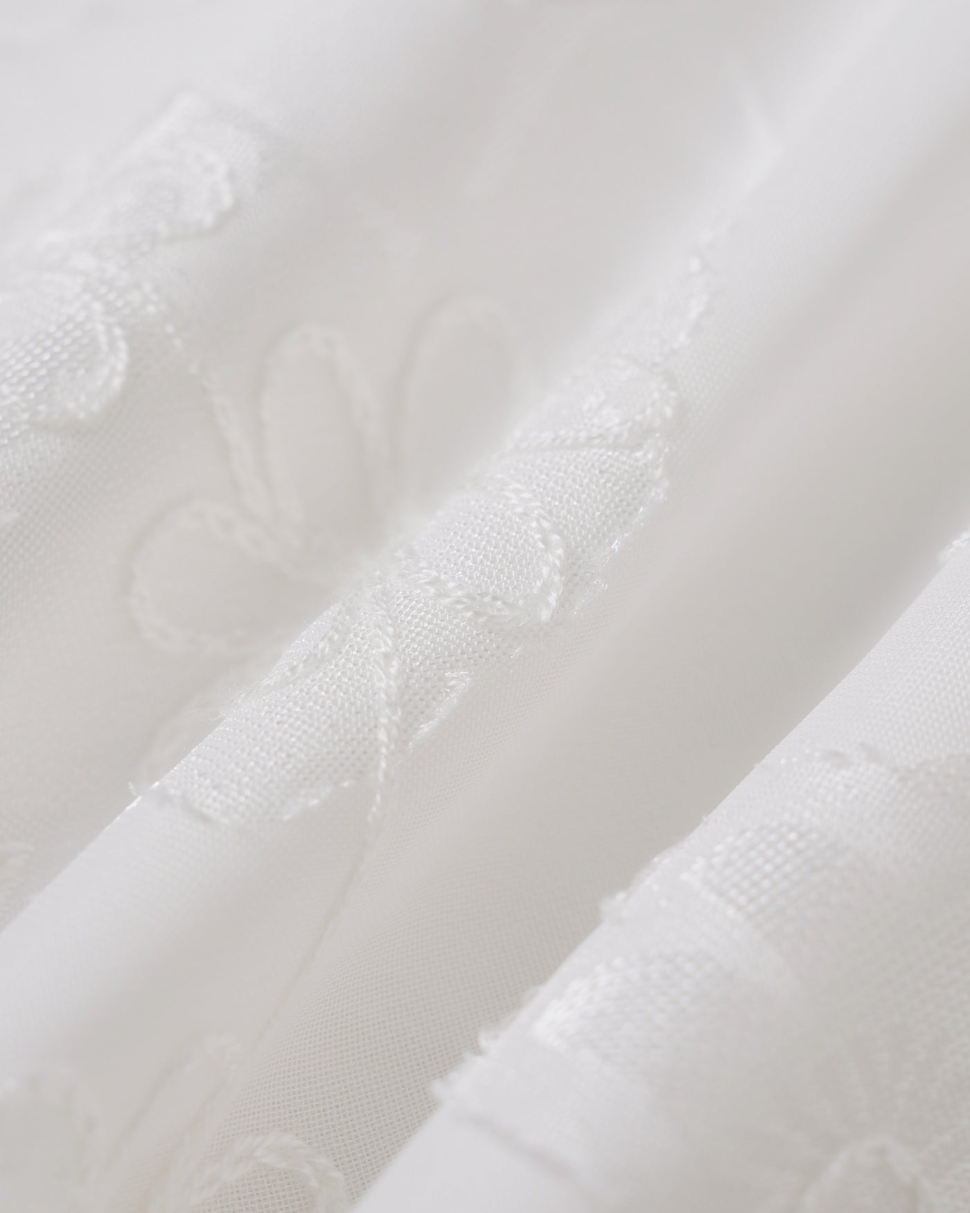 Pantalones Elásticos Texturizados Blancos con Cintura Alta