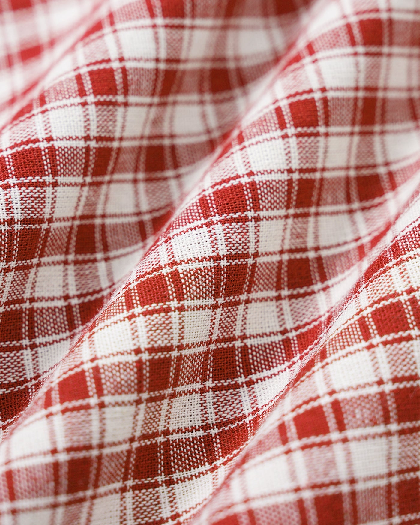 Vestido Mini Deslizante de Cuello en V a Cuadros Rojo
