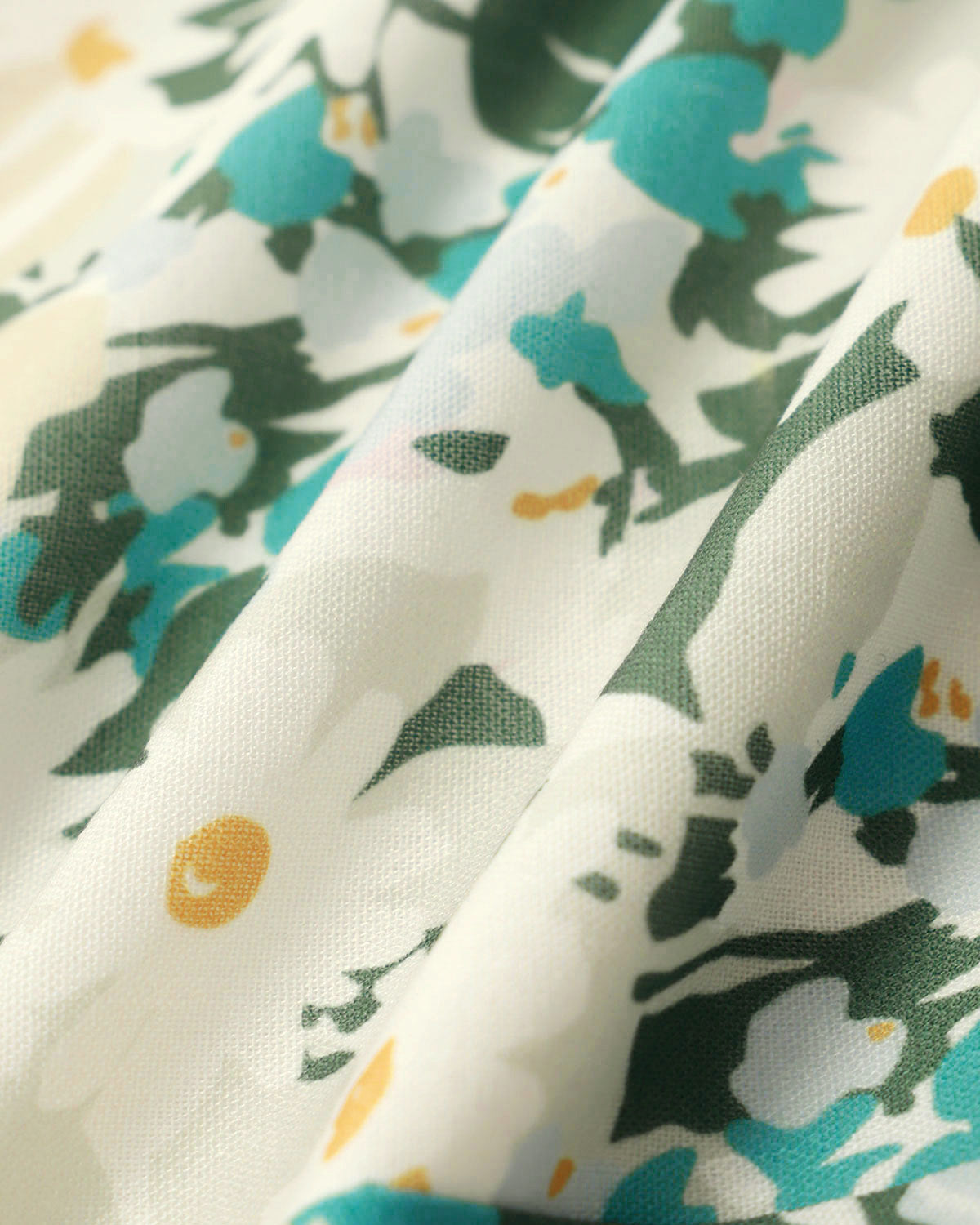 Vestido Mini Sin Mangas de Flores Verdes