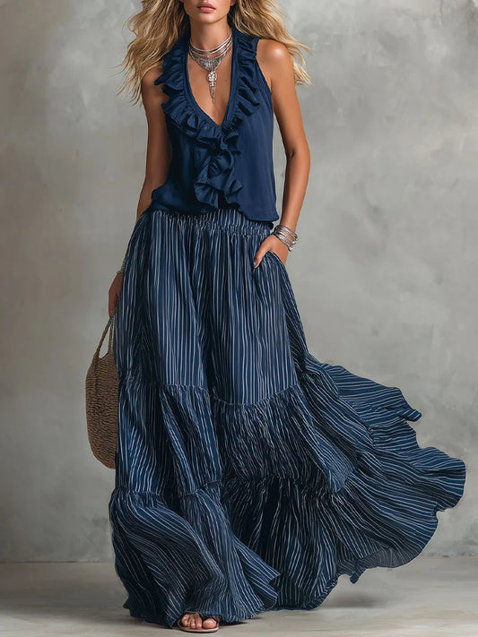 Naomi | Vestido Maxi con Volantes