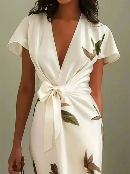 Elin™ - Elegante vestido envolvente con estampado floral
