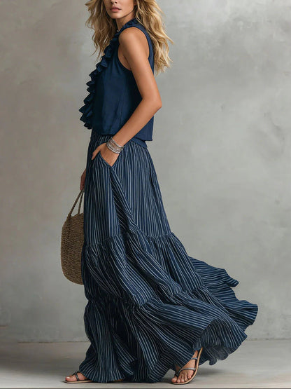 Naomi | Vestido Maxi con Volantes