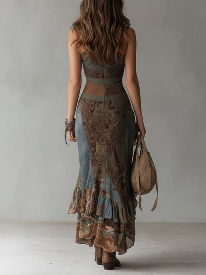 Nala | Vestido Maxi Boho Asimétrico