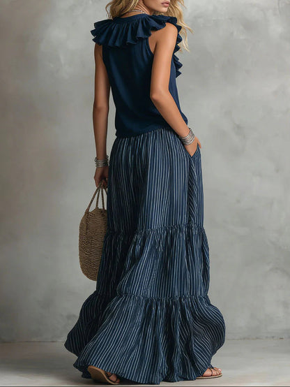Naomi | Vestido Maxi con Volantes