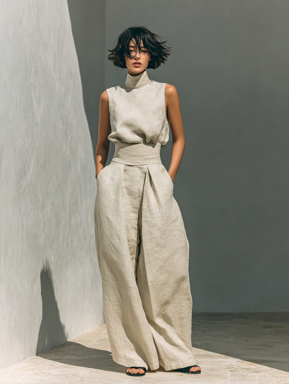 MARÍA | CONJUNTO MINIMALISTA DE LINO