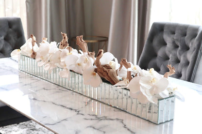 Orquídeas Phalaenopsis Blancas en Maceta Espejada Dazzle