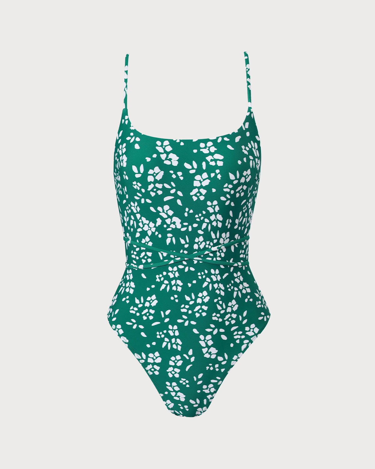 Traje de Baño de Una Pieza de Flores de Punto para Mujeres