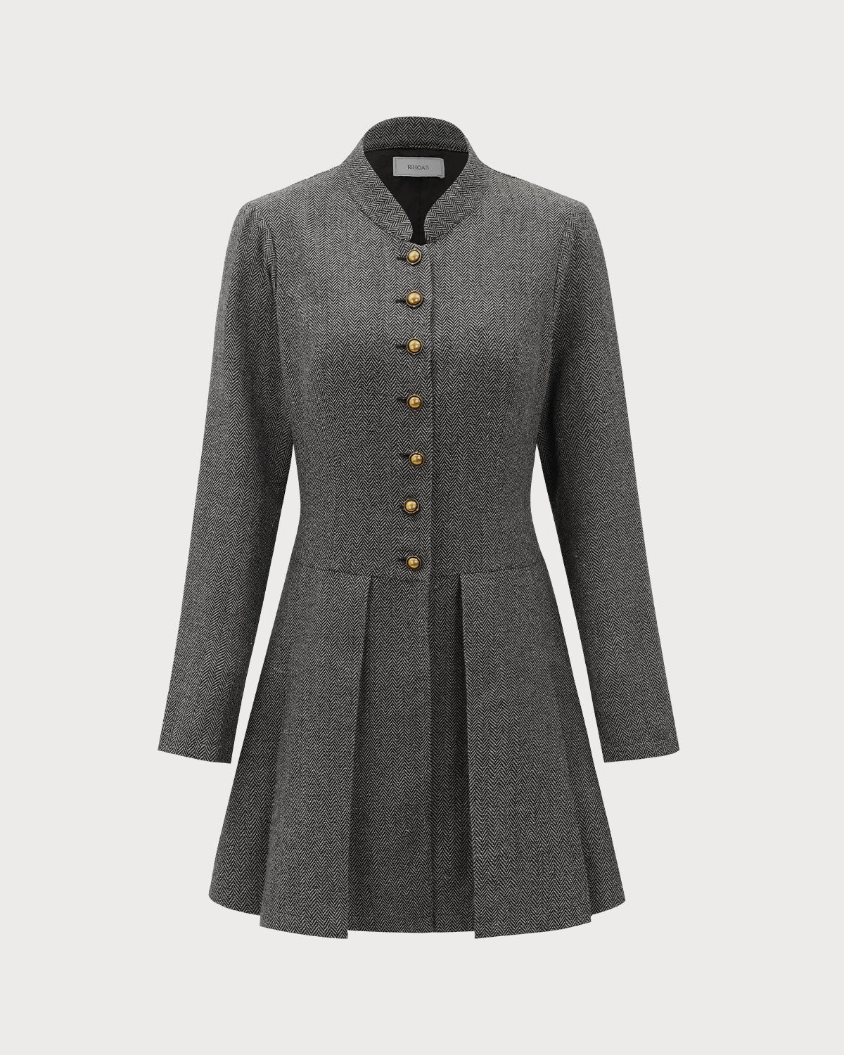 Vestido Mini Plisado Gris