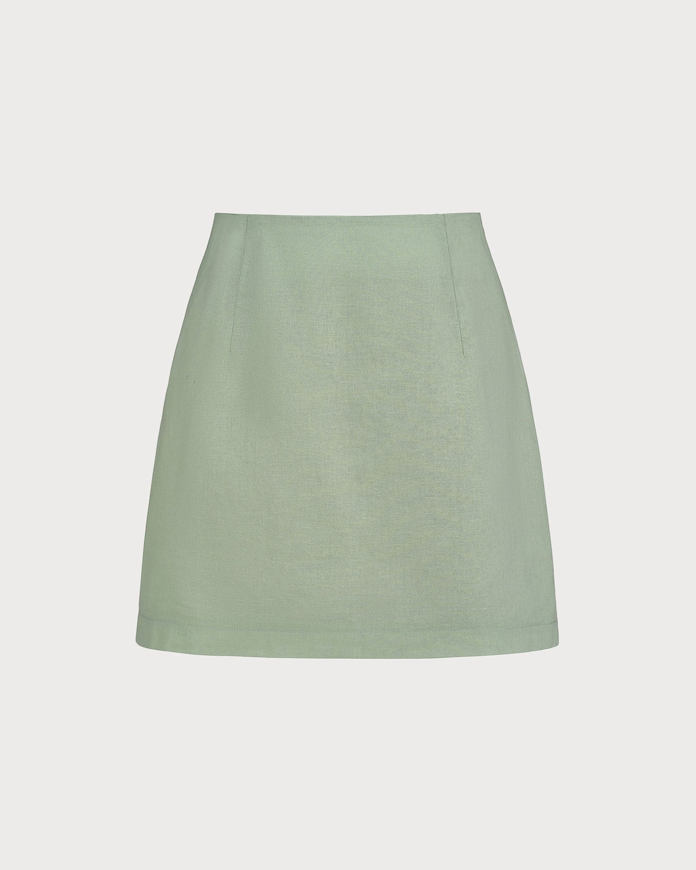 Falda Mini A-Line Sólida Verde