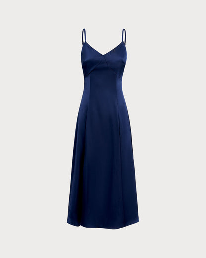 Vestido Maxi A-Line en Color Marino