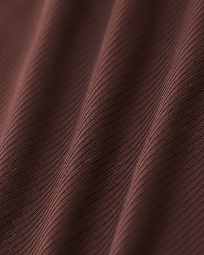 Conjunto de Bikini de Nudo con Rayas Marrón