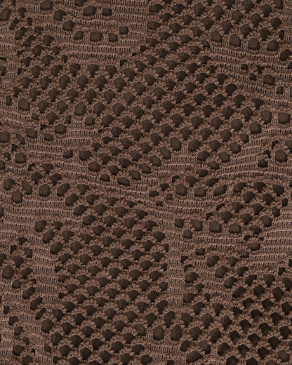 Bikini Halter Texturizado Marrón
