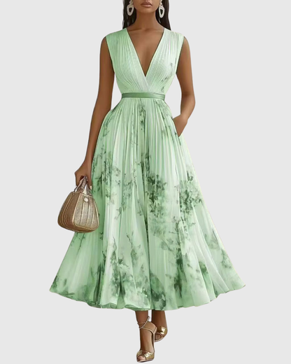 Siena™ - Elegante Vestido Maxi Plisado