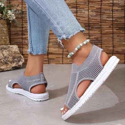 Atenas | Kolorowe sandały z elastycznej siateczkowej dzianiny