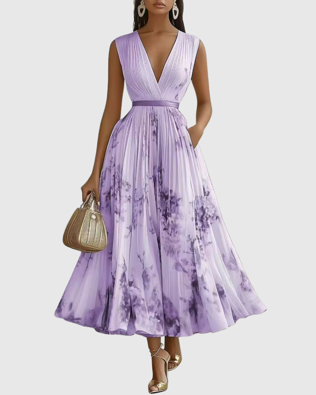 Siena™ - Elegante Vestido Maxi Plisado