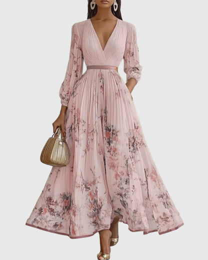 Siena™ - Elegante Vestido Maxi Plisado