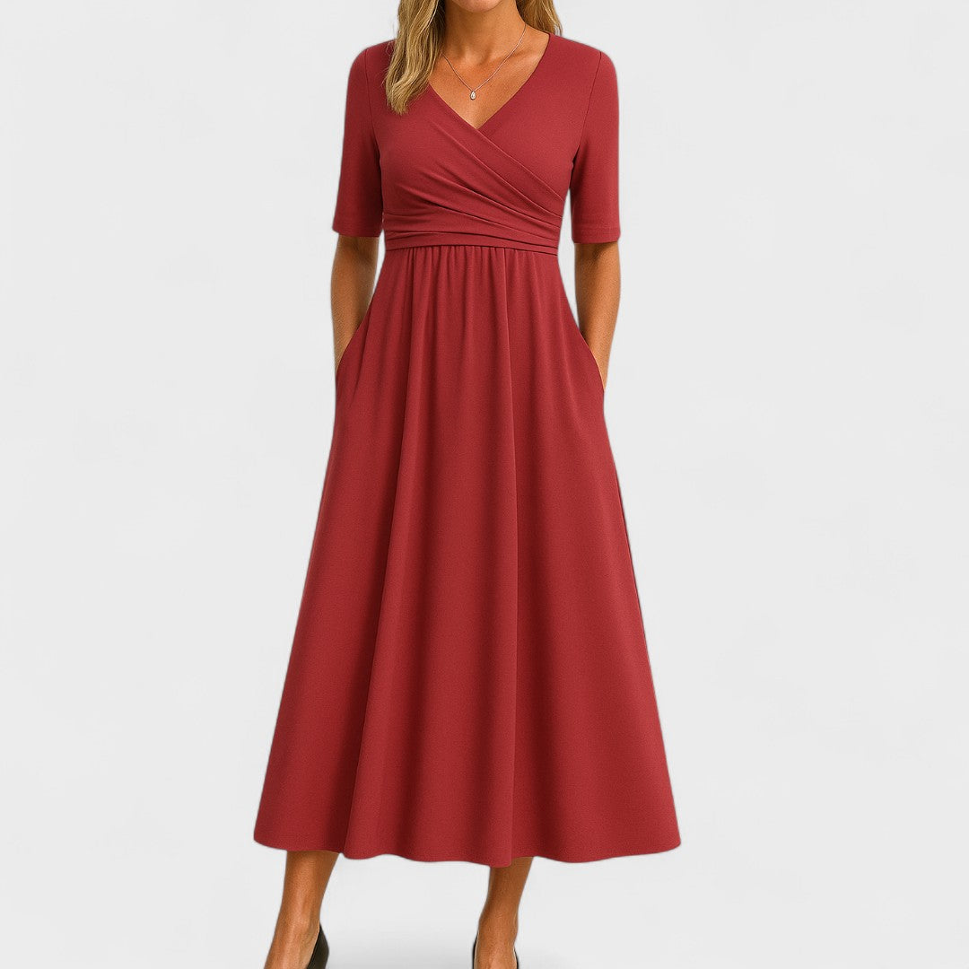 Émilie | Vestido Maxi Cruzado Elegante