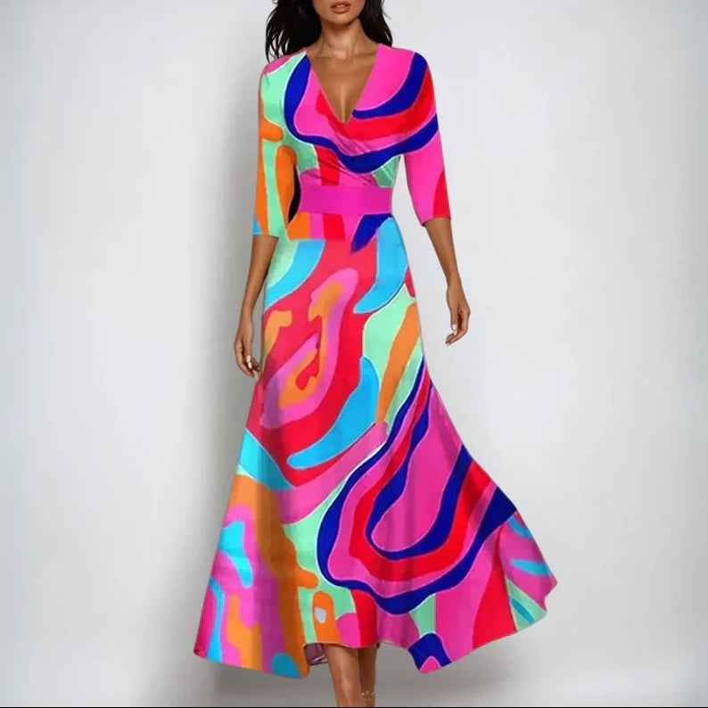 Sanne™ - Vestido cómodo con mangas tres cuartos