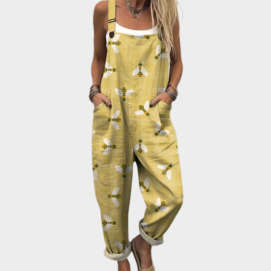 Pantalones de tirantes estampados cómodos