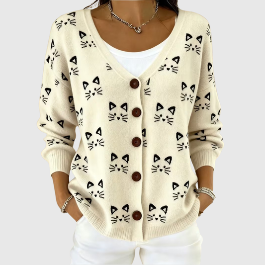 Églantine | Cardigan Gatos Minimalistas