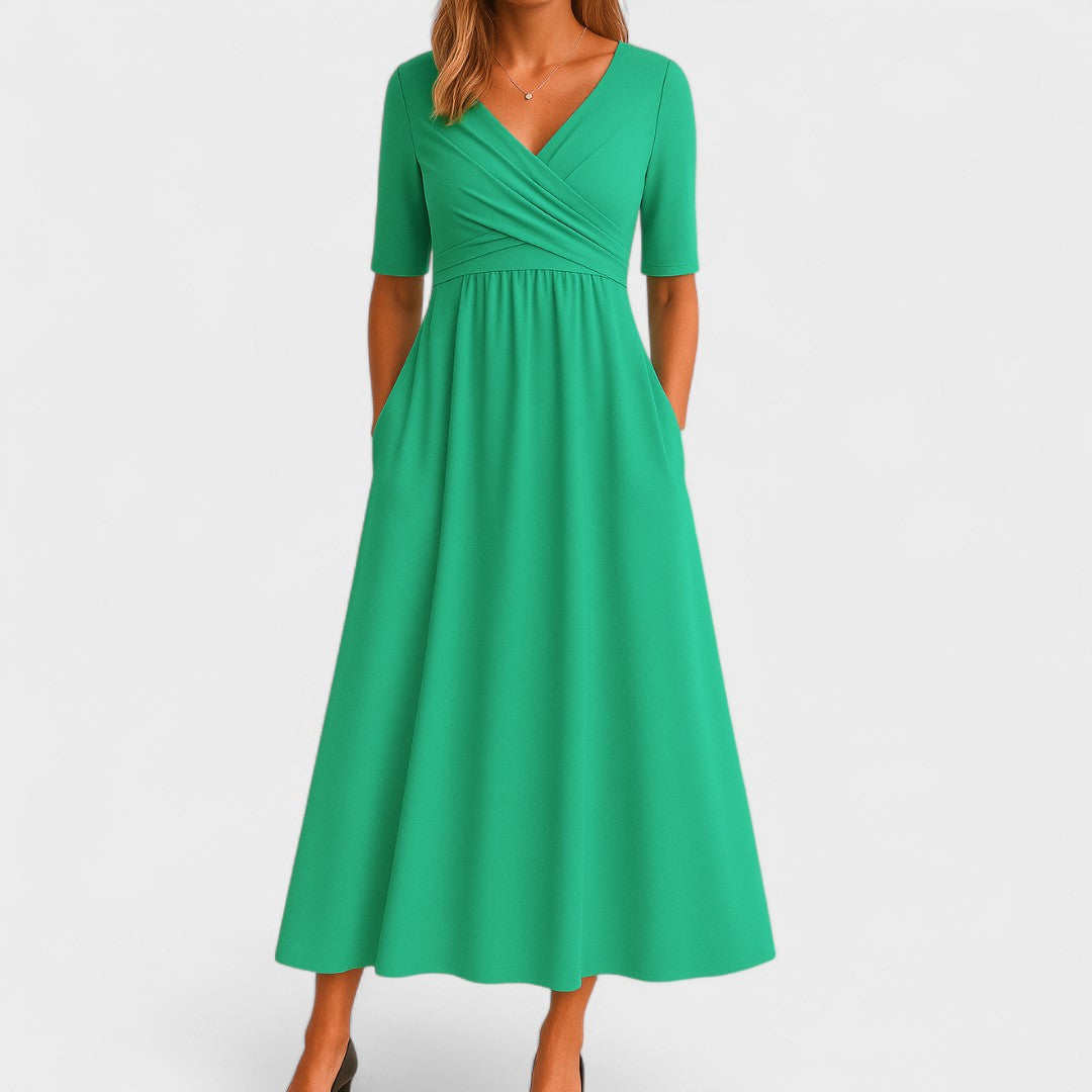 Émilie | Vestido Maxi Cruzado Elegante