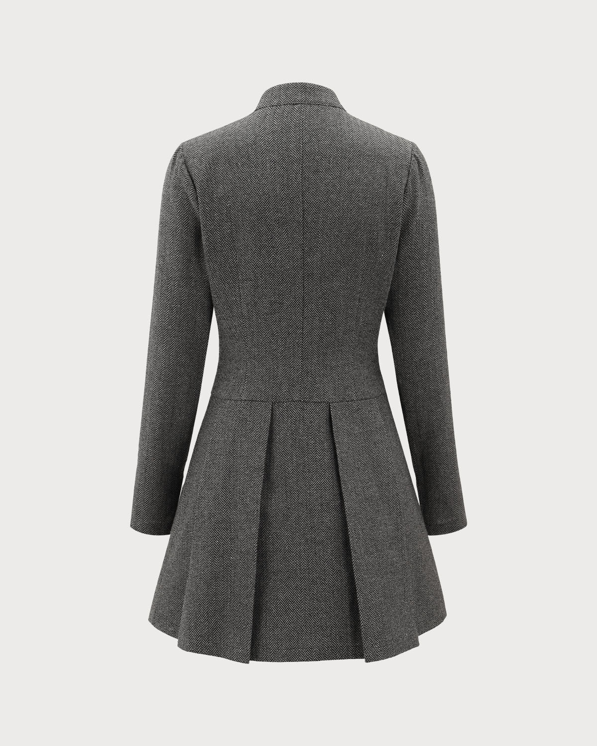 Vestido Mini Plisado Gris