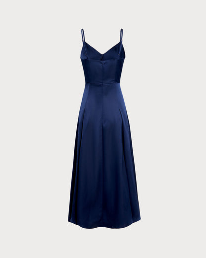 Vestido Maxi A-Line en Color Marino