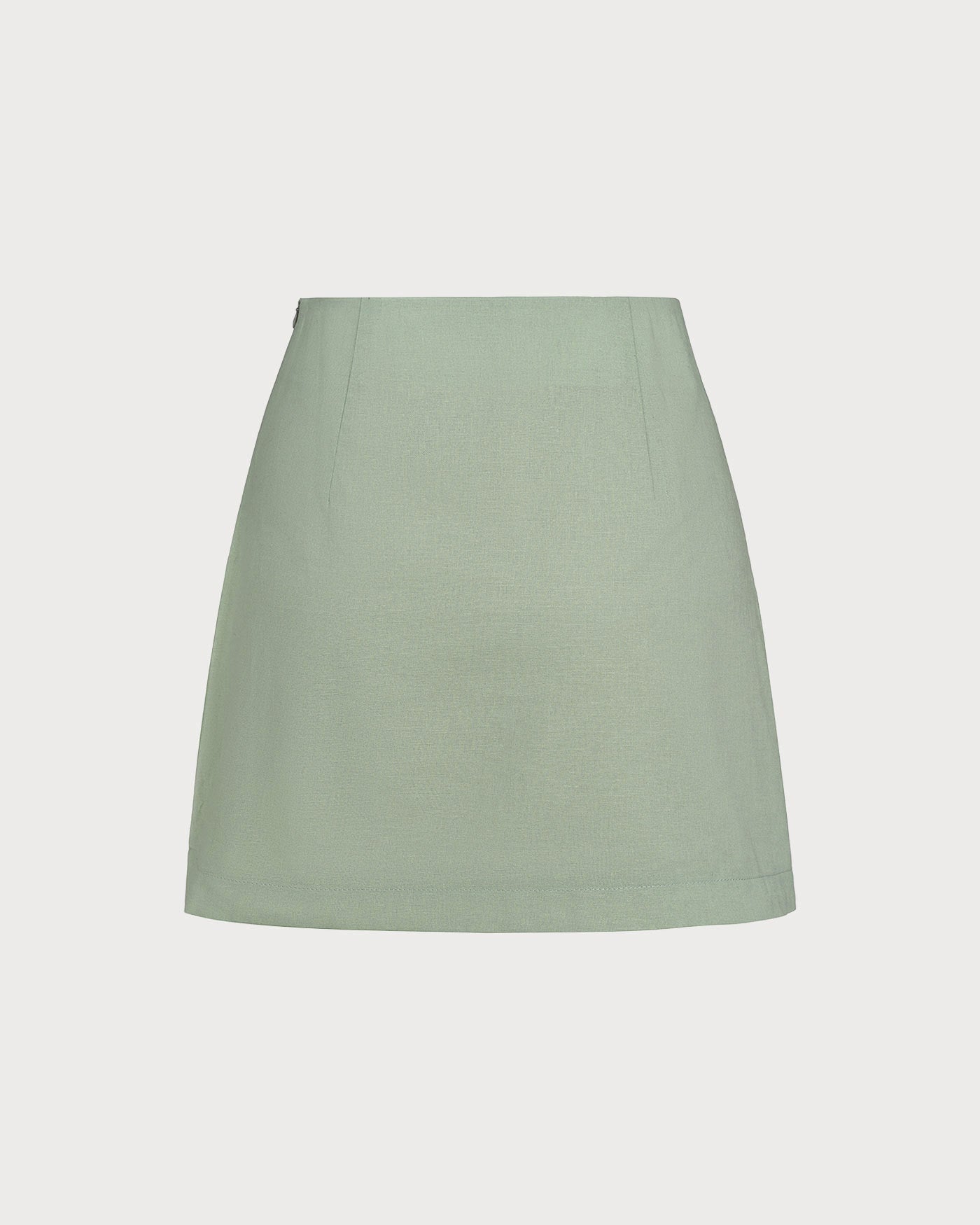 Falda Mini A-Line Sólida Verde
