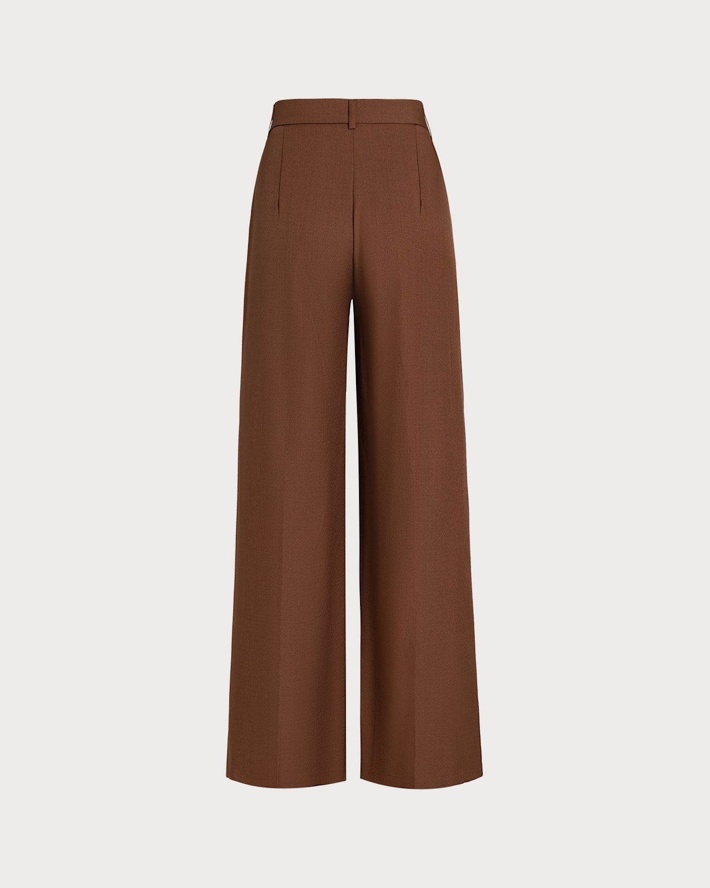 Pantalones Rectos de Cintura Natural Caramelo
