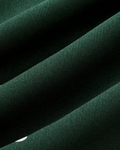 Vestido Mini de Lunares Verde con Escote en V