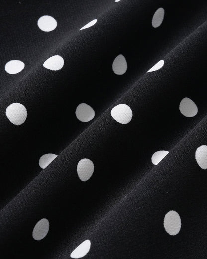 Falda Midi de Sirena con Lunares Negros