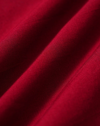 Blusa Roja de Cuello Cuadrado con Lazo Cruzado