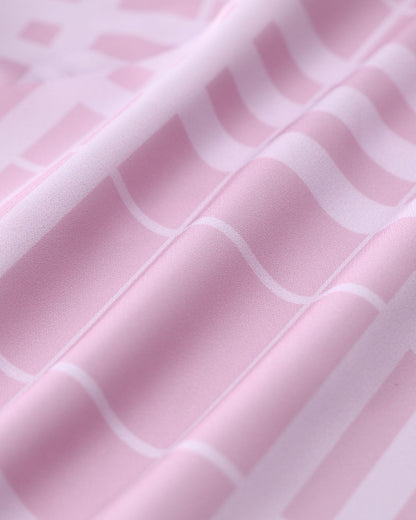 Vestido Midi Sin Mangas a Rayas Rosadas