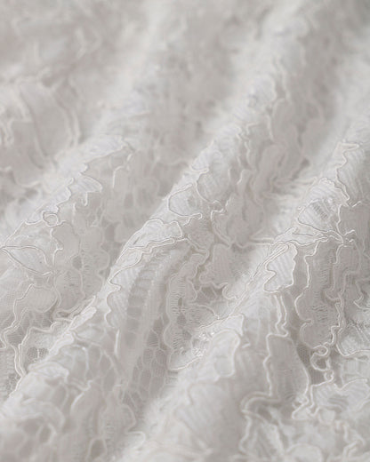 Vestido Mini Sin Mangas con Cuello de Encaje Blanco
