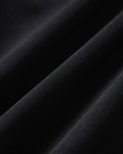 Pantalones Rectos Negros de Cintura Natural