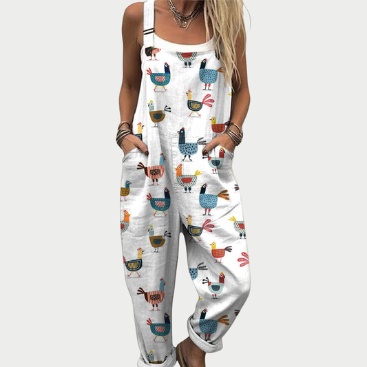 Pantalón de Tirantes Impreso y Cómodo