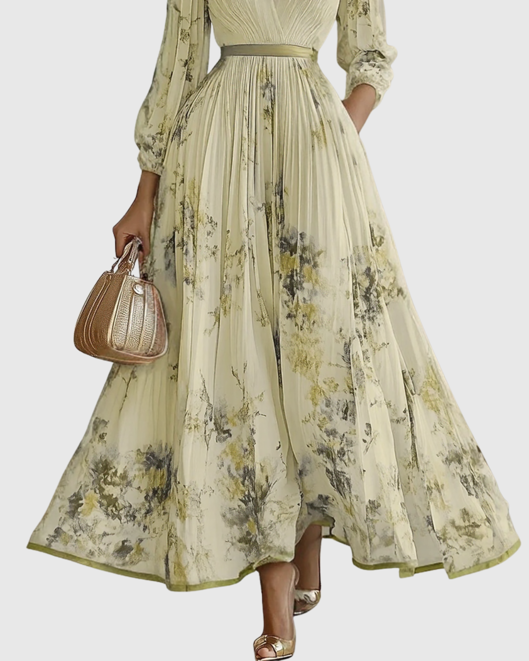 Siena™ - Elegante Vestido Maxi Plisado
