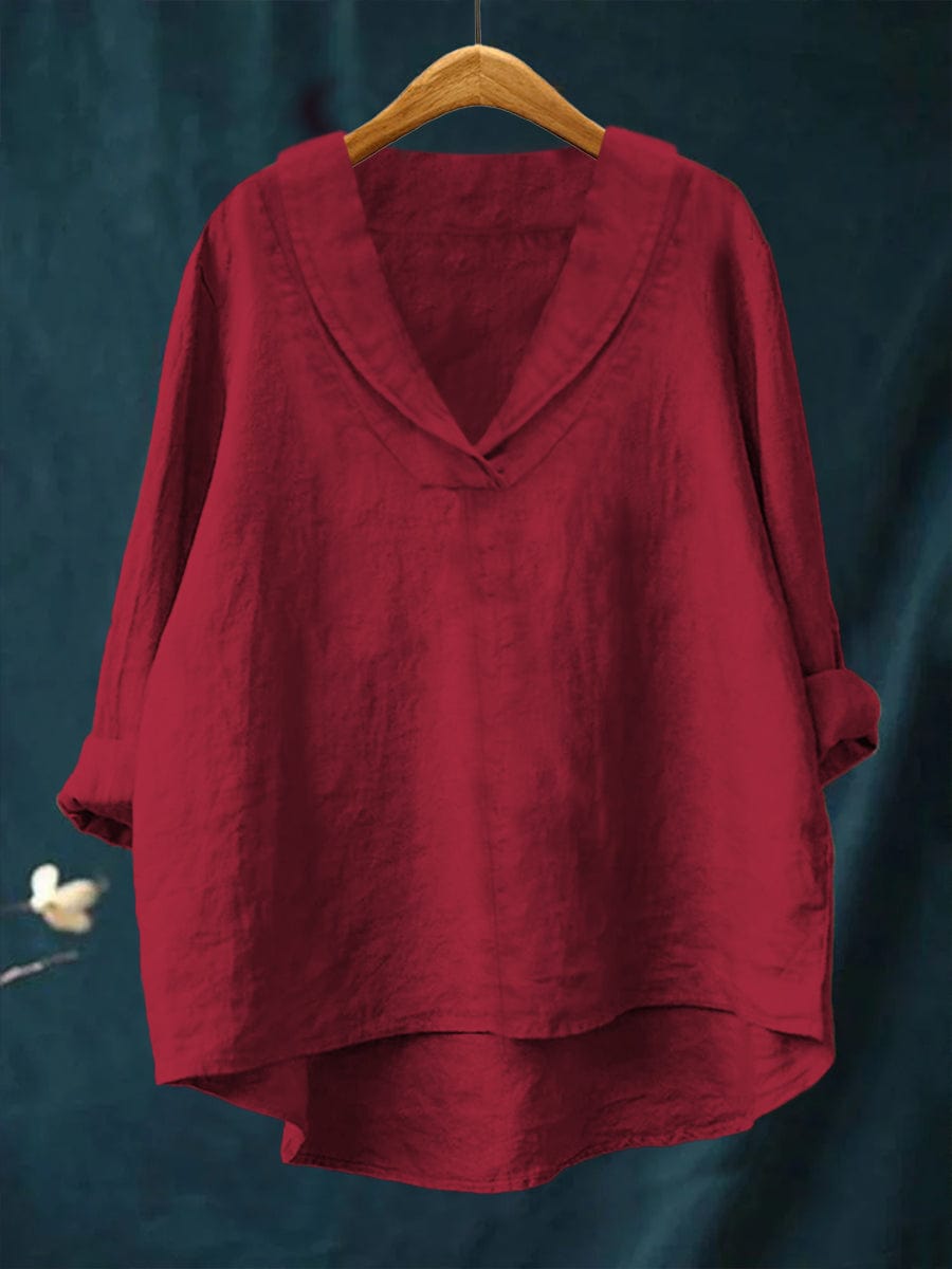 Hortense | Blusa de Cuello en V Fluida
