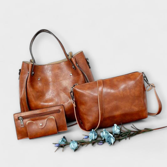 Émilie | Conjunto de 3 Piezas Bolsa y Clutch Elegancia Vintage