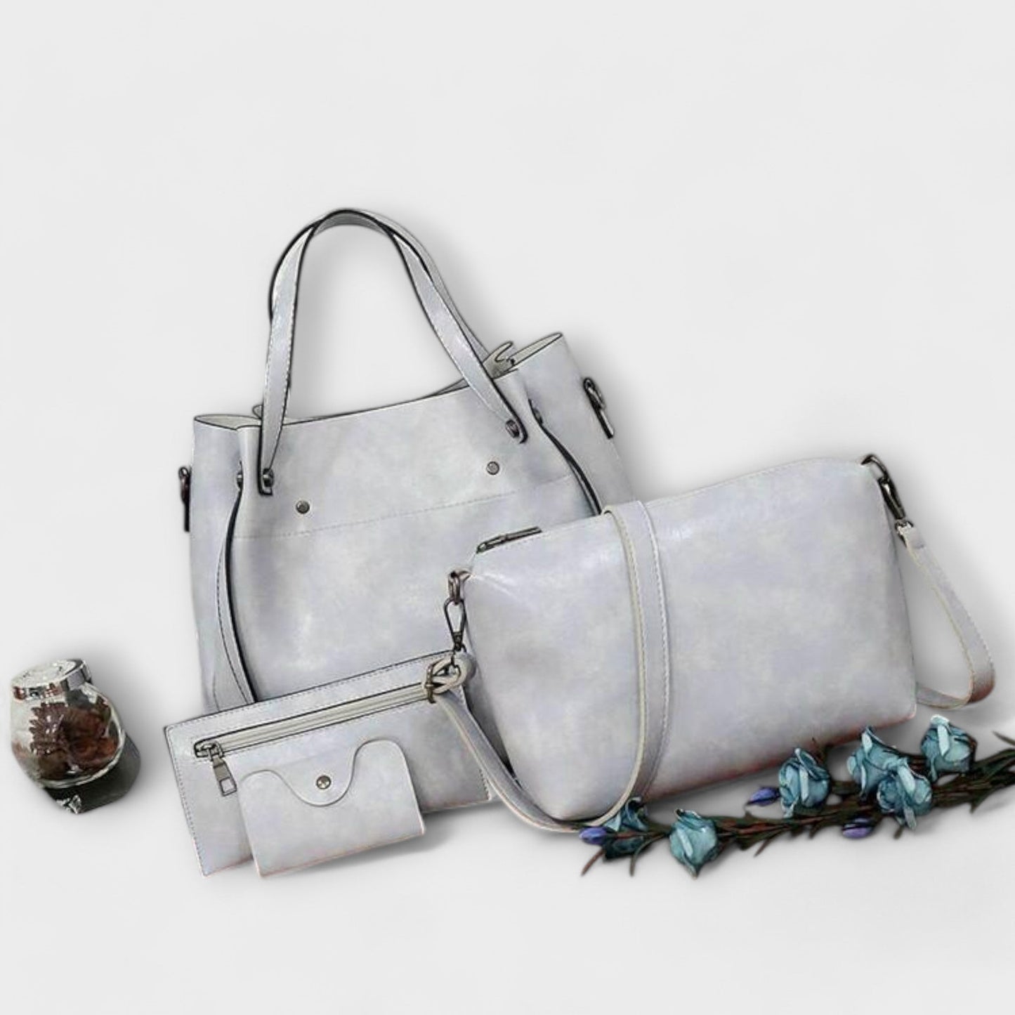 Émilie | Conjunto de 3 Piezas Bolsa y Clutch Elegancia Vintage
