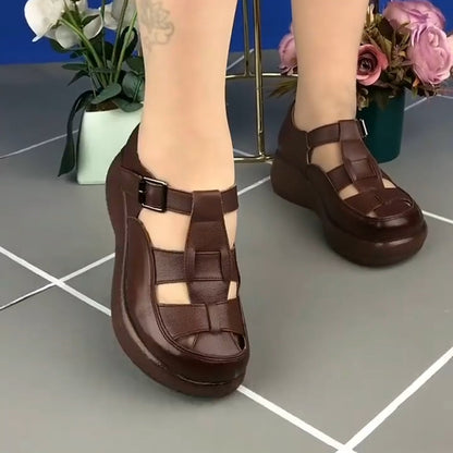 Zapatos de piel de diseño tejido